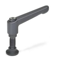 VERSTELLBARER KLEMMHEBEL, 306-30-M6-25-KD-SW VERSTELLBARER KLEMMHEBEL, KUGEL-ZAPFEN M. DRUCKST. 306-30-M6-25-KD-SW