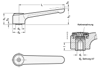 FLACHSPANNHEBEL, SILBER 126-120-B10-SR FLACHSPANNHEBEL, SILBER STRUKTURMATT 126-120-B10-SR