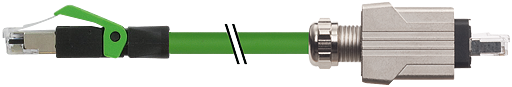 RJ45 Push Pull 0°/ RJ45 0° Profinet