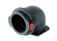 KFW 95 m-jumbo 83681214 KFW 95 m-jumbo Kunststoff-Flanschwinkel NW 95, 90°, schwarz 83681214