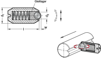 FED. DRUCKSTÜCK, KUGEL 615.8-M10-K FED. DRUCKSTÜCK, KUGEL GLEITGELAGERT 615.8-M10-K