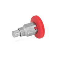 EDELSTAHL-MINIRASTER MIT 822.1-6-C-NI-RT EDELSTAHL-MINIRASTER MIT RASTFUNKTION, KNOPF ROT 822.1-6-C-NI-RT