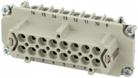 B16 Buchse 16-polig, 70MH-EB016-FS03020 B16 Buchse 16-polig, Schraub, 500 V, 16 A 70MH-EB016-FS03020