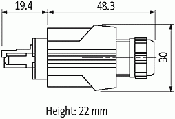 RJ45 Push Pull 0°/ RJ45 0° Profinet