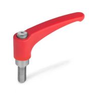 VERSTELLB.KLEMMHEBEL, 602.1-44-M4-12-RS VERSTELLB.KLEMMHEBEL, EDELSTAHL, ROT-STRUKTURMATT 602.1-44-M4-12-RS