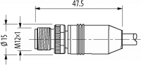 RJ45 St. 0° freies 7700-74101-S7V0150 RJ45 St. 0° freies Ltg.-ende, Ethernet 7700-74101-S7V0150