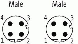 M12 St. 90° / M12 St. 90° geschirmt, Ethernet