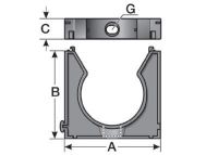 HS/U P16 Universalhalter 83631020 HS/U P16 Universalhalter Typ HS, grau 83631020