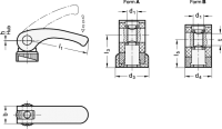KUNSTSTOFF-EXZENTERSPANNE 926.1-63-M6-B KUNSTSTOFF-EXZENTERSPANNER, ACHSE EDELSTAHL 926.1-63-M6-B