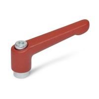 VERST.KLEMMHEBEL, 300.2-108-M12-RS VERST.KLEMMHEBEL, ROT-STRUKTURMATT 300.2-108-M12-RS