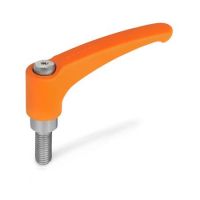 VERSTELLB.KLEMMHEBEL, 602.1-44-M4-12-OS VERSTELLB.KLEMMHEBEL, EDELSTAHL, ORANGE 602.1-44-M4-12-OS