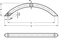 BOGENGRIFF, VERCHROMT 424.1-10-128-CR BOGENGRIFF, VERCHROMT 424.1-10-128-CR