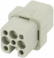 A3 Buchse 7-polig, Crimp, 70MH-EB007-AC01020 A3 Buchse 7-polig, Crimp, 250 V, 16 A 70MH-EB007-AC01020