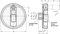 UMLEGGRIFF-SCHEIBENHANDRA 923.3-100-B10-R-SR UMLEGGRIFF-SCHEIBENHANDRAD, SILBER-MATT BESCHICHT. 923.3-100-B10-R-SR
