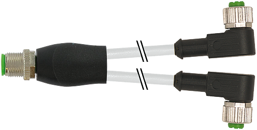 M12 St. Y-Verteiler / M12 Bu. 90°