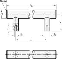 EDELSTAHL-ROHRGRIFF, 666.5-30-M6-200-E EDELSTAHL-ROHRGRIFF, DECKEL EDELSTAHL 666.5-30-M6-200-E