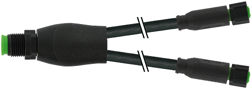 M12 Lite Y-Verteiler auf M12 Lite Bu. ger.