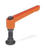 VERSTELLBARER KLEMMHEBEL, 306-30-M6-25-KD-OS VERSTELLBARER KLEMMHEBEL, KUGEL-ZAPFEN M. DRUCKST. 306-30-M6-25-KD-OS