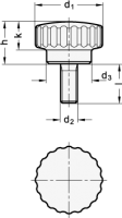 EDELSTAHL-RÄNDELSCHRAUBE 535-20-M5-10-MT EDELSTAHL-RÄNDELSCHRAUBE 535-20-M5-10-MT