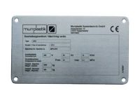 EST 30x30 R5, 1x4,0 - 8605148007 EST 30x30 R5, 1x4,0 - MS:1,0mm - Typenschild V4A gebürstet 8605148007