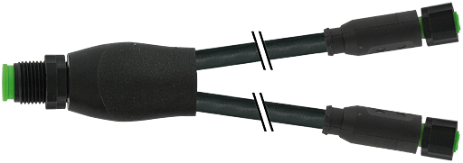 M12 Lite Y-Verteiler auf M12 Lite Bu. ger.