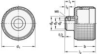 ELESA-DREHKNOPF FÜR 534.8-60-B8 ELESA-DREHKNOPF FÜR STELLUNGSANZEIGER 534.8-60-B8