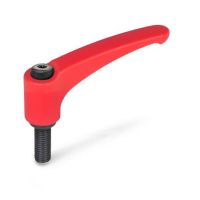VERST.KLEMMHEBEL 602-44-M4-12-RS VERST.KLEMMHEBEL M.SCHRAUBE, ROT-STRUKTURMATT 602-44-M4-12-RS