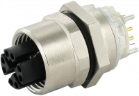 M12 Flanschbuchse X 7000-21151-0000000 M12 Flanschbuchse X codiert Vorderwand. löten 7000-21151-0000000