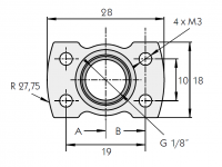 G1/8" Adapter 8041730 G1/8" Adapter Flanschmontage 8041730