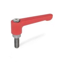 VERST.KLEMMHEBEL, 302.1-30-M4-12-RS VERST.KLEMMHEBEL, EDELSTAHL, ROT-STR, GERADE AUSF. 302.1-30-M4-12-RS