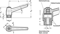 ELESA-KLEMMHEBEL, SCHWARZ 500-100-M14-SW ELESA-KLEMMHEBEL, SCHWARZ 500-100-M14-SW