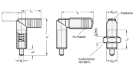 EDELSTAHL-RASTRIEGEL MIT 612-10-M16-B-NI EDELSTAHL-RASTRIEGEL MIT KAPPE 612-10-M16-B-NI