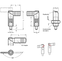 EDELSTAHL-RASTRIEGEL, 721.6-10-M20X1,5-RB EDELSTAHL-RASTRIEGEL, RECHTS, MIT RASTUNG + KAPPE 721.6-10-M20X1,5-RB