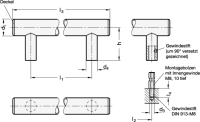 EDELSTAHL-ROHRGRIFF, 666.7-30-M8-200-E EDELSTAHL-ROHRGRIFF, DECKEL EDELSTAHL 666.7-30-M8-200-E