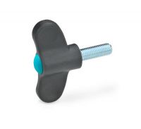 ELESA-FLÜGELSCHRAUBE, 633-48-M5-16-DBL ELESA-FLÜGELSCHRAUBE, ABDECKKAPPE BLAU 633-48-M5-16-DBL