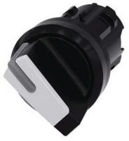 Knebelschalter, 3SU1002-2BF60-0AA0 Knebelschalter, beleuchtbar, 22mm, rund, schwarz, weiß 3SU1002-2BF60-0AA0