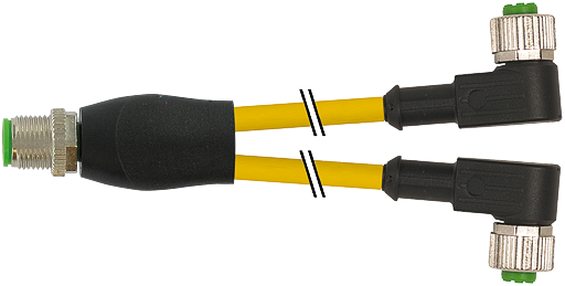 M12 St. Y-Verteiler / M12 Bu. 90°