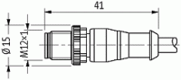 M12 St. 0° / M12 Bu. 90° 7356-40341-6341500 M12 St. 0° / M12 Bu. 90° LED 7356-40341-6341500
