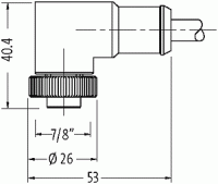 7/8'' (Mini) 7700-A4031-UMC0300 7/8'' (Mini) Bu. 90° freies Ltg.-ende 7700-A4031-UMC0300