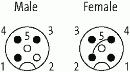 M12 St. 90° / M12 Bu. 0°