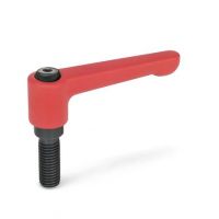 VERST.KLEMMHEBEL, 302-22-M3-10-RS VERST.KLEMMHEBEL, ROT-STRUKTURMATT, GERADE AUSF. 302-22-M3-10-RS