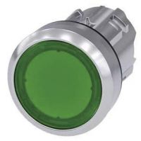 Drucktaster, beleuchtet, 3SU1051-0AB40-0AA0 Drucktaster, beleuchtet, 22mm, rund, grün, Druckknopf 3SU1051-0AB40-0AA0