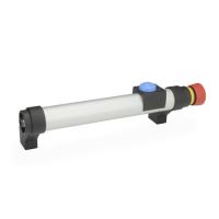ROHRGRIFF, SCHRÄG, 332-200-EL-T1-2-L ROHRGRIFF, SCHRÄG, ELOXIERT, 1 TASTER + "NOT-AUS" 332-200-EL-T1-2-L