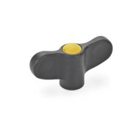 ELESA-FLÜGELMUTTER, 634-48-M5-E-DGB ELESA-FLÜGELMUTTER, ABDECKKAPPE GELB 634-48-M5-E-DGB