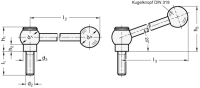 VERST.KUGELGRIFF 6337.3-20-M8-25-M VERST.KUGELGRIFF M.SCHRAUBE, GERADE 6337.3-20-M8-25-M