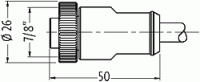 7/8'' (Mini) 7700-A3021-UMB0300 7/8'' (Mini) Bu. 0° freies Ltg.-ende 7700-A3021-UMB0300