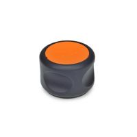 SOFTLINE-DREHKNOPF, 624.5-50-B6-DOR SOFTLINE-DREHKNOPF, EDELSTAHLBUCHSE, DECKEL ORANGE 624.5-50-B6-DOR