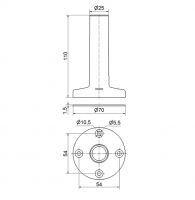 Werma 97584010 Fuß 97584010 Werma 97584010 Fuß m.integriertem Rohr 97584010