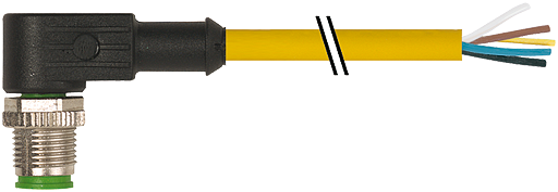 M12 St. 90° freies Ltg.-ende