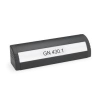 GRIFFLEISTE MIT 430.1-110-SW GRIFFLEISTE MIT BESCHRIFTUNGSFELD, SCHWARZ BESCH. 430.1-110-SW